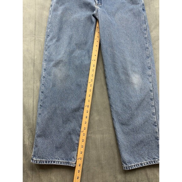 LL Bean Jeans Mens 36x30 Comfort Waist Flannel Lined 212508 Mid Rise Blue - Picture 9 of 12